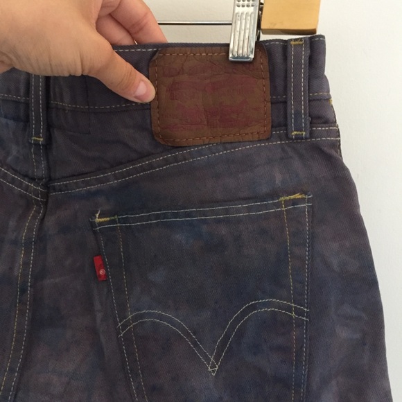 Levi’s Tie-Dye Distressed Shorts Waist 33 - Picture 7 of 8